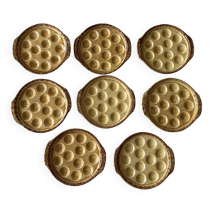 Lot de 8 assiettes à - porcelaine