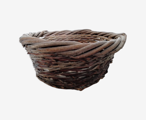 Panier en osier rond