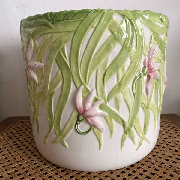 Grand cache pot en barbotine Italy- Chaumette Paris