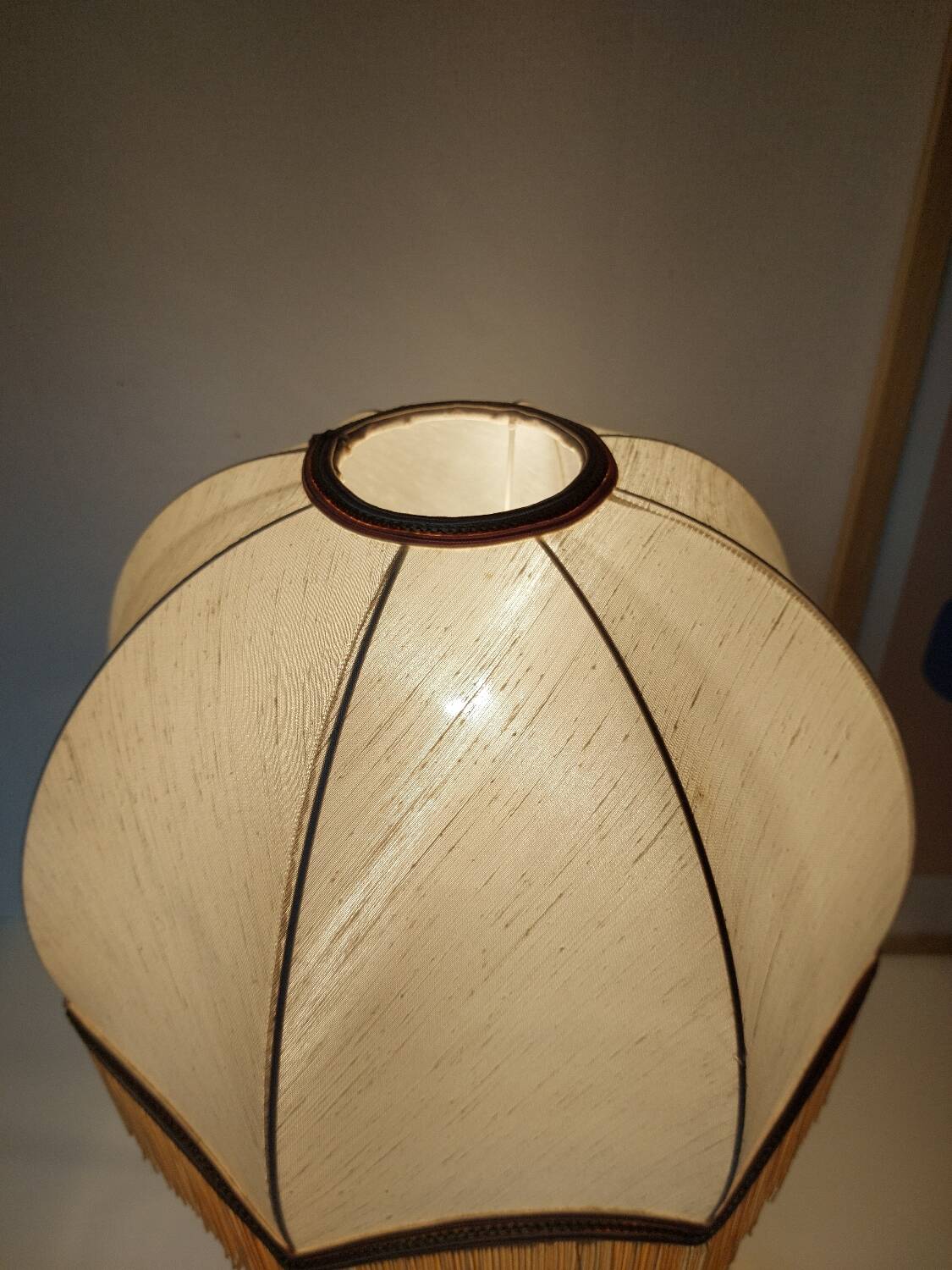 Lampe cristal taillé à la main et marbre blanc 57 cm