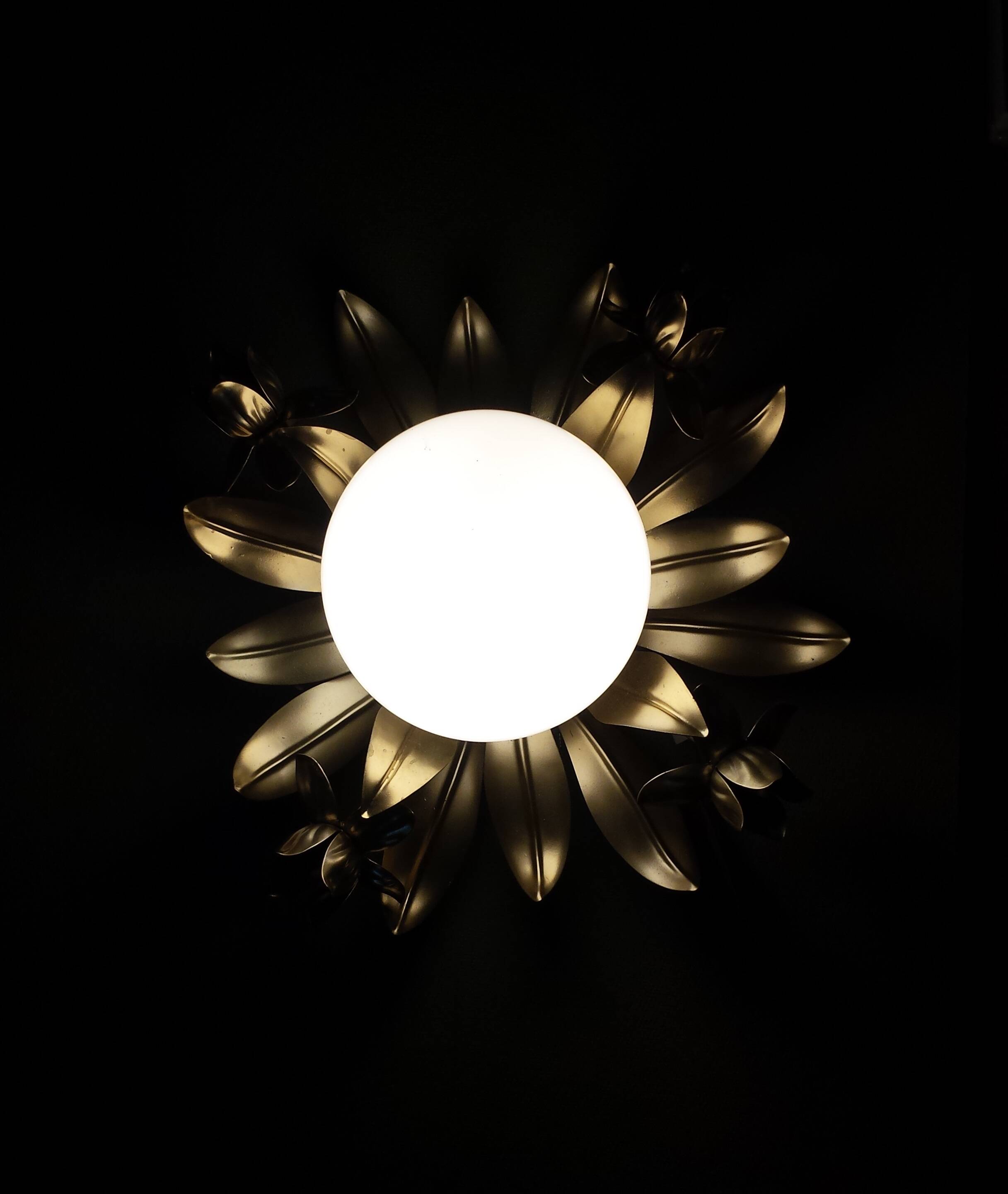 Golden Sun Flower Wall Ceiling Light