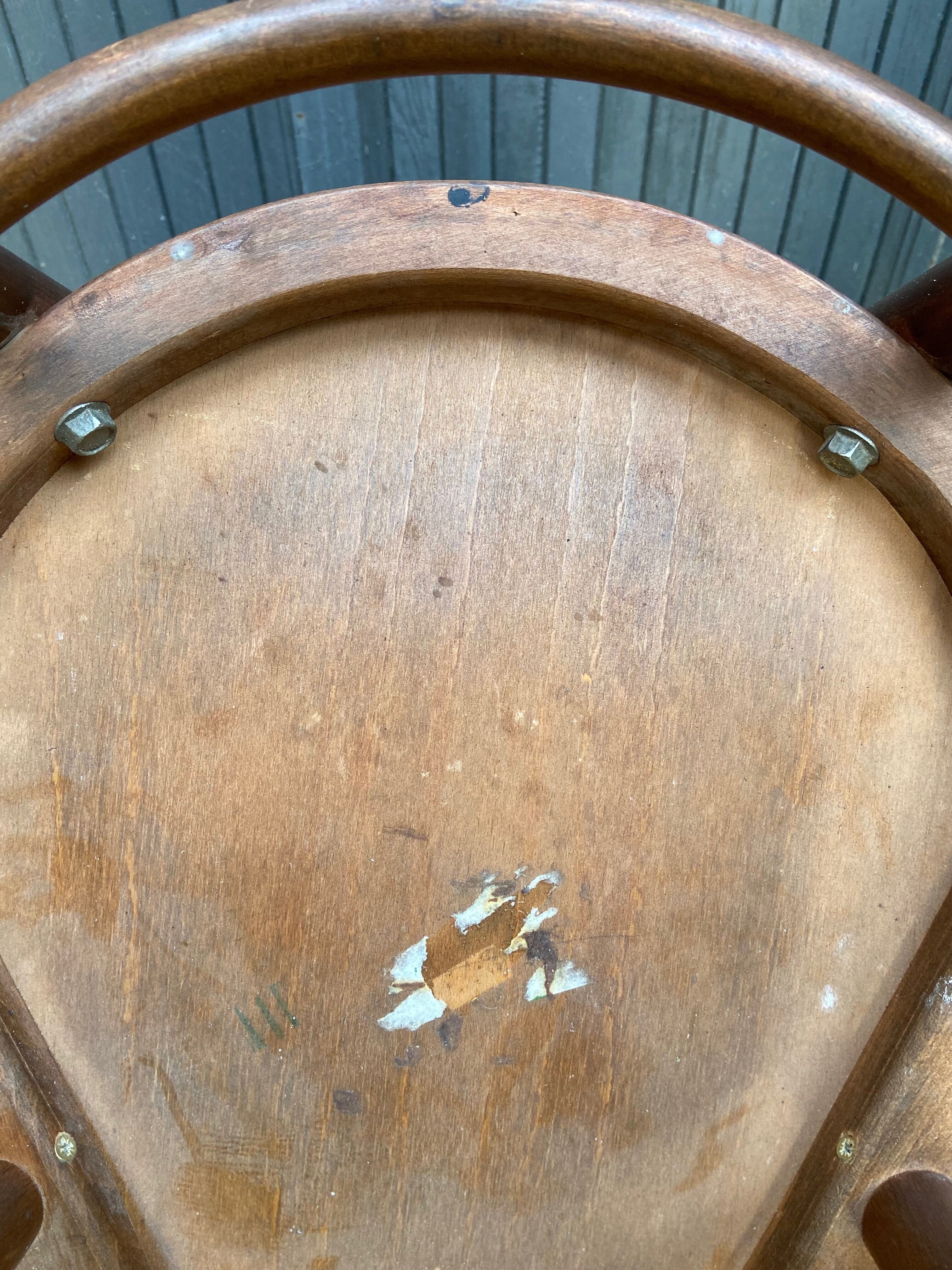 Lot de 2 chaises bistrot en bois courbé