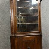 Biedermeier period corner bookcase in mahogany circa 1820