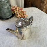 Silver-plated metal teapot, France, Art Deco