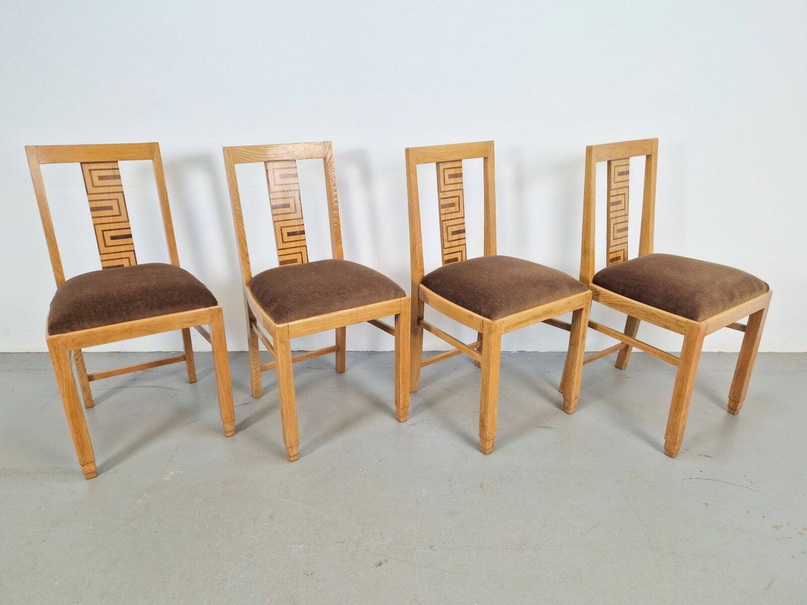 Arts and Crafts Dining Chairs, 1930s, Set of 4