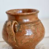 Small pottery handmade ceramic vase double handles