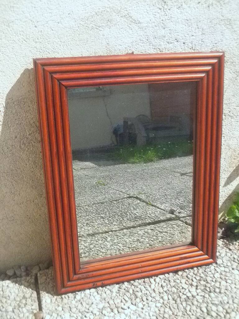 Miroir, cadre en bois vintage