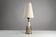 Cream & brass table lamp, Italian modernist, 1950s
