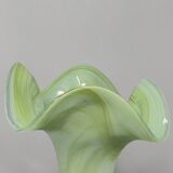 Vase vert étonnant des années 1960, signé Ca Dei Vetrai. Fabriqué en Italie.