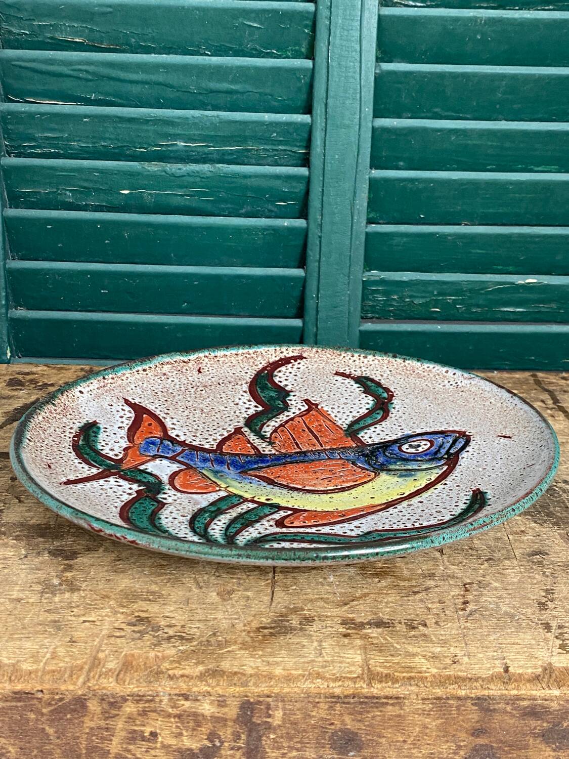 Daniel Etienne Vallauris ceramic plate