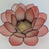 Mother-of-pearl flower candle holders