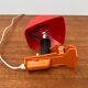 Mid-century East German space age clamp lamp by Krania, 1960s.