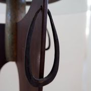 Vincent wegnez sculptural bronze and glass console table - belgium 20th
