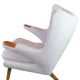 Teddy chair - Model AP 19 - Light grey Hallingdal fabric - Teak nails - Hans J. Wegner - P.P Møbler