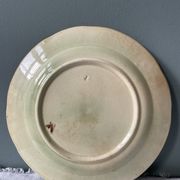 Set of two plates late nineteenth in slip Jeanne d'Arc