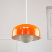 Big Space Age Pendant from Guzzini in Orange, 1970s