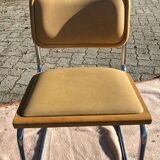 Pair vintage sled reception chairs