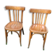 Lot of two wooden bistro chairs