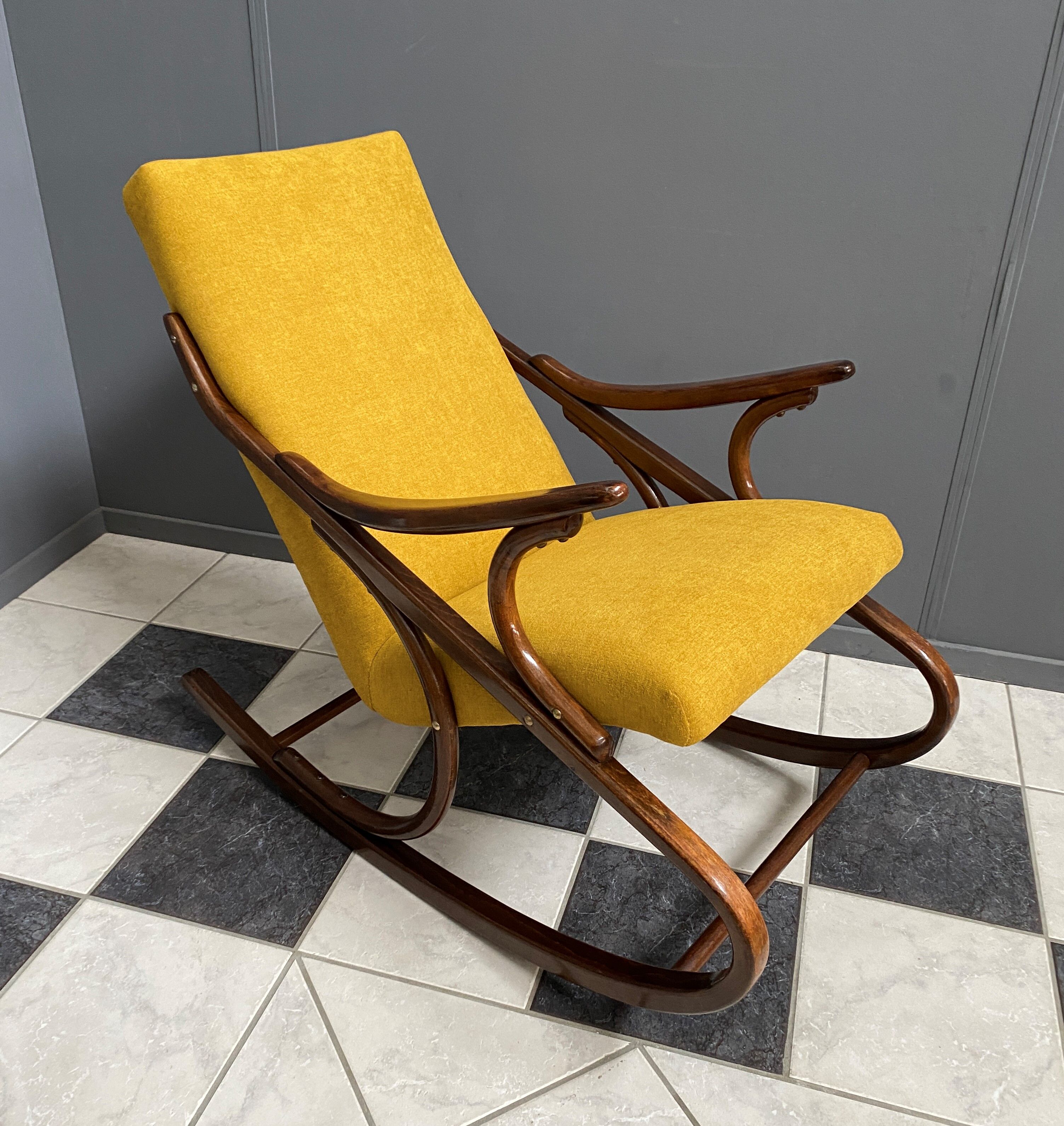 Rocking chair in yellow by TON