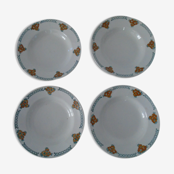 4 plates décor hawthorn mill of wolves flowers