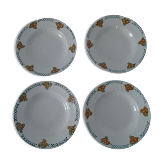 4 plates décor hawthorn mill of wolves flowers