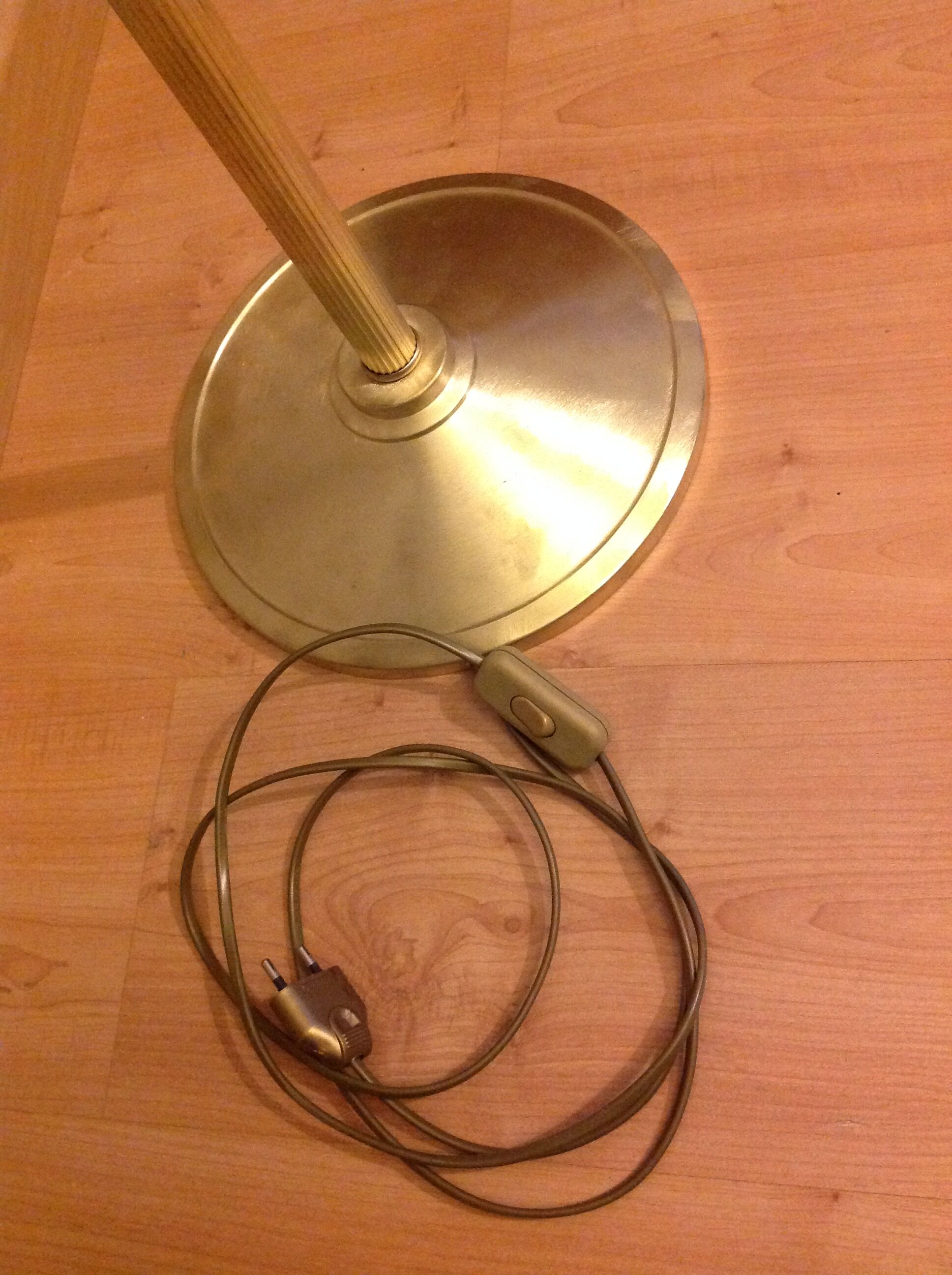 Four-fire retro brushed brass lamppost, 30-40s