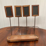 4 bottles holders with slates