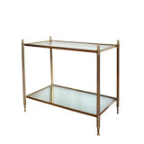 Table d’appoint en bronze et laiton