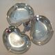 Sterling Silver (925) 3 Water Lily Leaves Centrepiece 422 grams