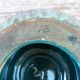 Vintage fruit bowl cab ceramic from bordeaux in green terracotta.