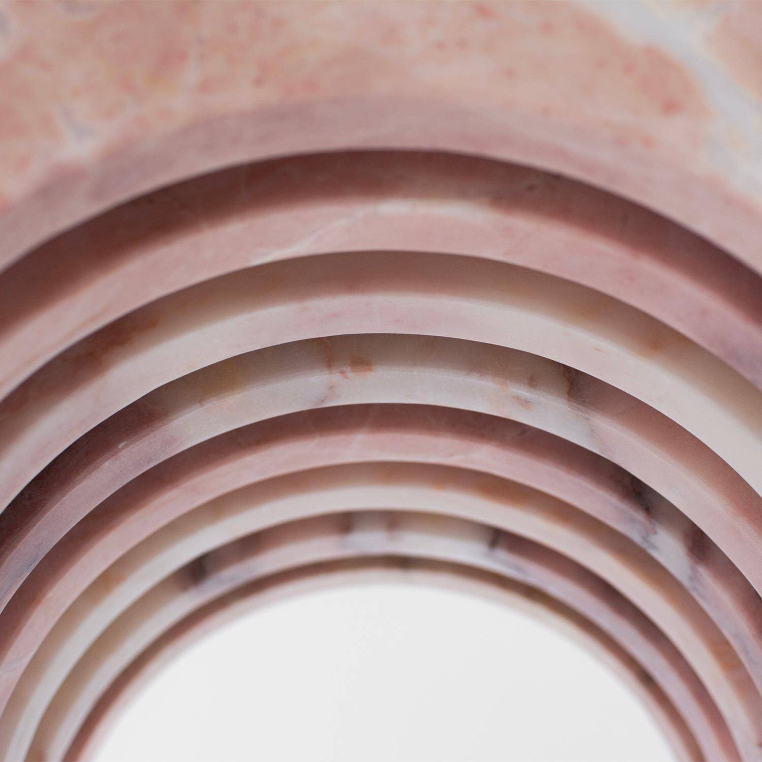 Pink marble side table "Balance"