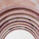 Pink marble side table "Balance"
