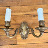 Pair of old bronze sconces