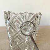 Serrated glass ice bucket