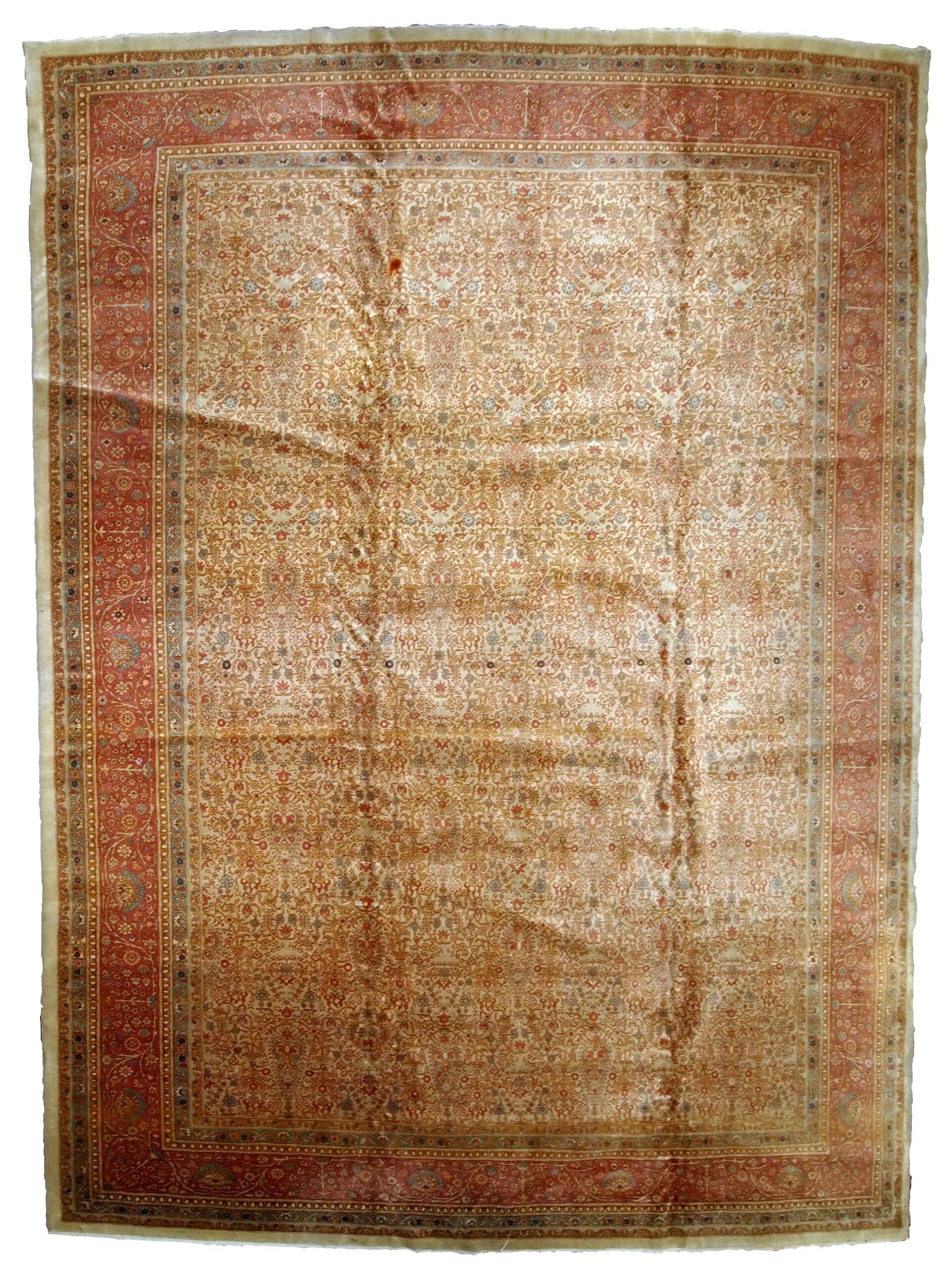 Handmade antique Turkish Sivas rug 9.10' x 13.3' (302cm x 405cm) 1900s - 1B766