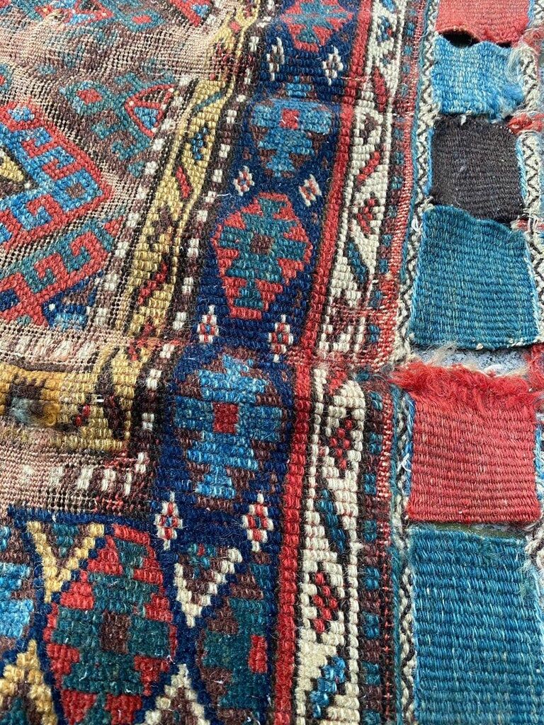 Antique Shahsavand tribal horse cover mat 105x95 cm