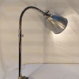 Old conical workshop lamp with vice - 50s