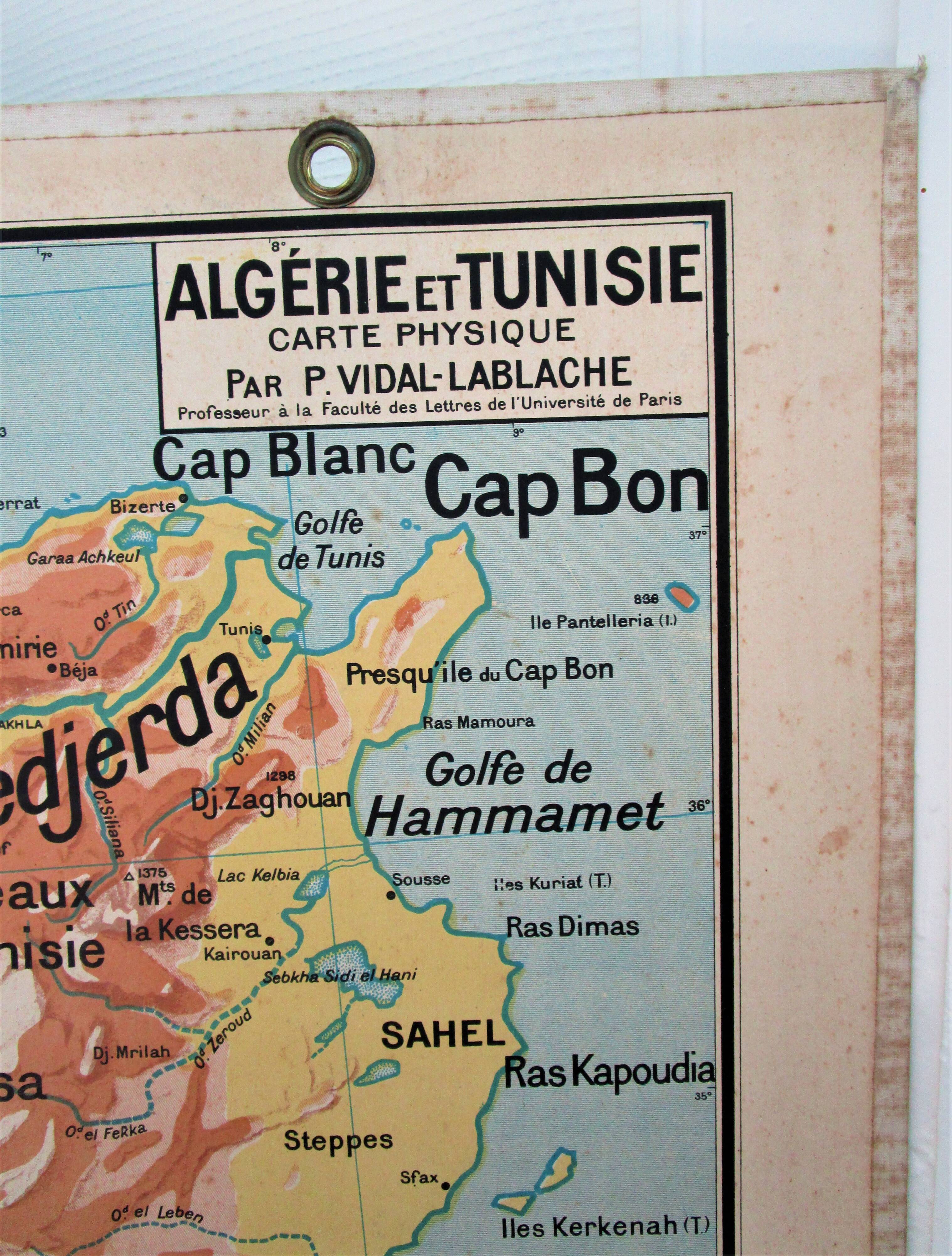 Algeria and Tunisia 11 and 11bis Vidal Lablache 40s