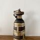 Indian wood and brass bottle