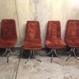 Set of 4 chairs Gastone Rinaldi 1970 for Rima