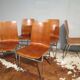 Lot de 6 chaises teck et chrome