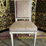 Suite of 6 Louis XVI style chairs in embossed velvet