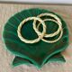 Empty ceramic pocket scallop shell