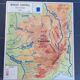Poster school map Mediterranean Region and Corsica Massif Central