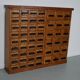 Dutch industrial apothecary cabinet in beech/pine, circa 1950s