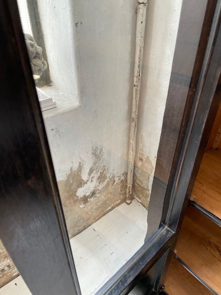 Napoleon 3 walnut window glass cabinet