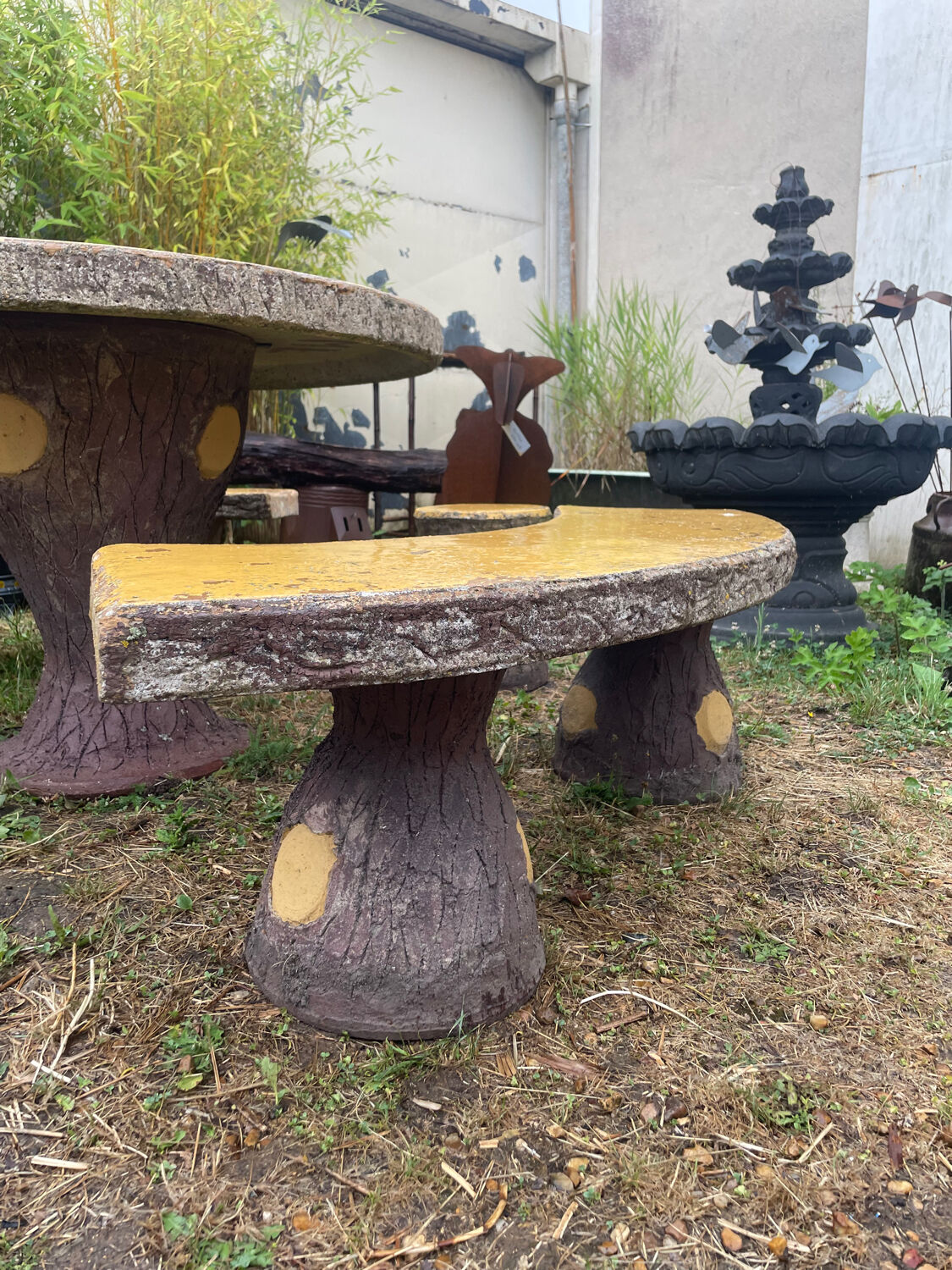 Salon de jardin béton