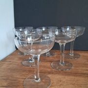 6 coupes à champagne en cristal neuves