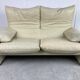Leather Maralunga sofa by Vico Magistretti for Cassina