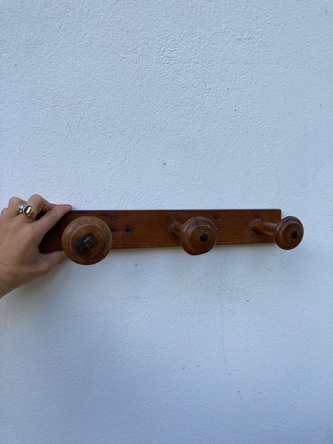 Portemanteau de ferme en bois ancien